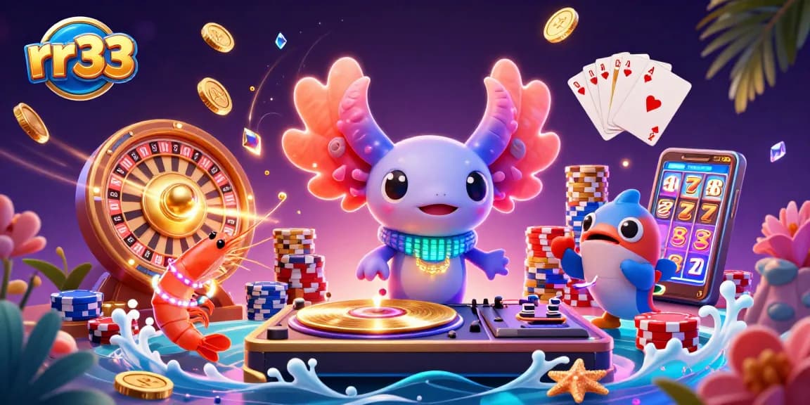 Spin, win, and enjoy vibrant gameplay at rr33’s casino with neon characters and lively gaming scenes.