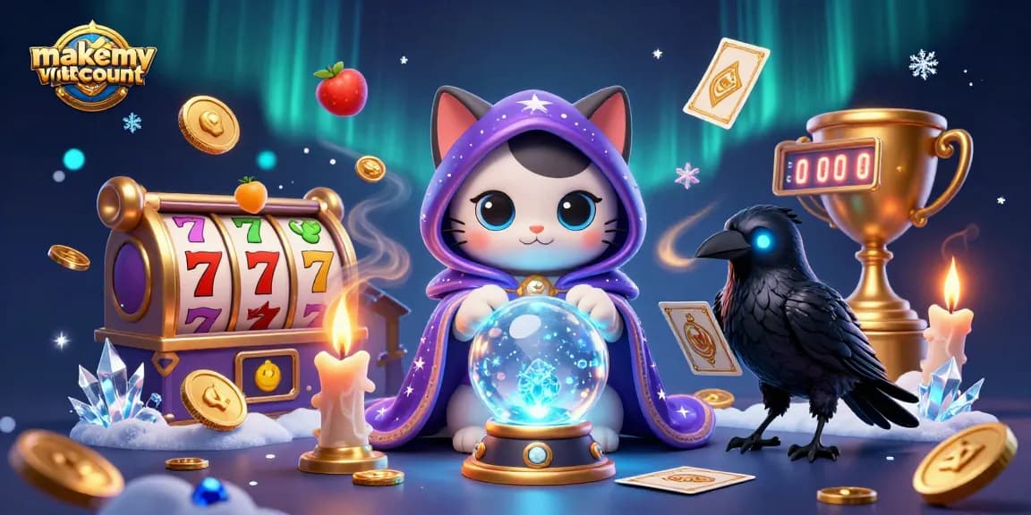 Engage with winning strategies at makemyvotecount, featuring vibrant 3D casino illustrations.