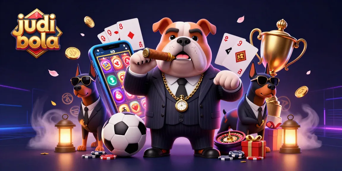 Experience thrilling judi bola action with unique sports betting characters and vibrant game elements in this rich 3D scene.