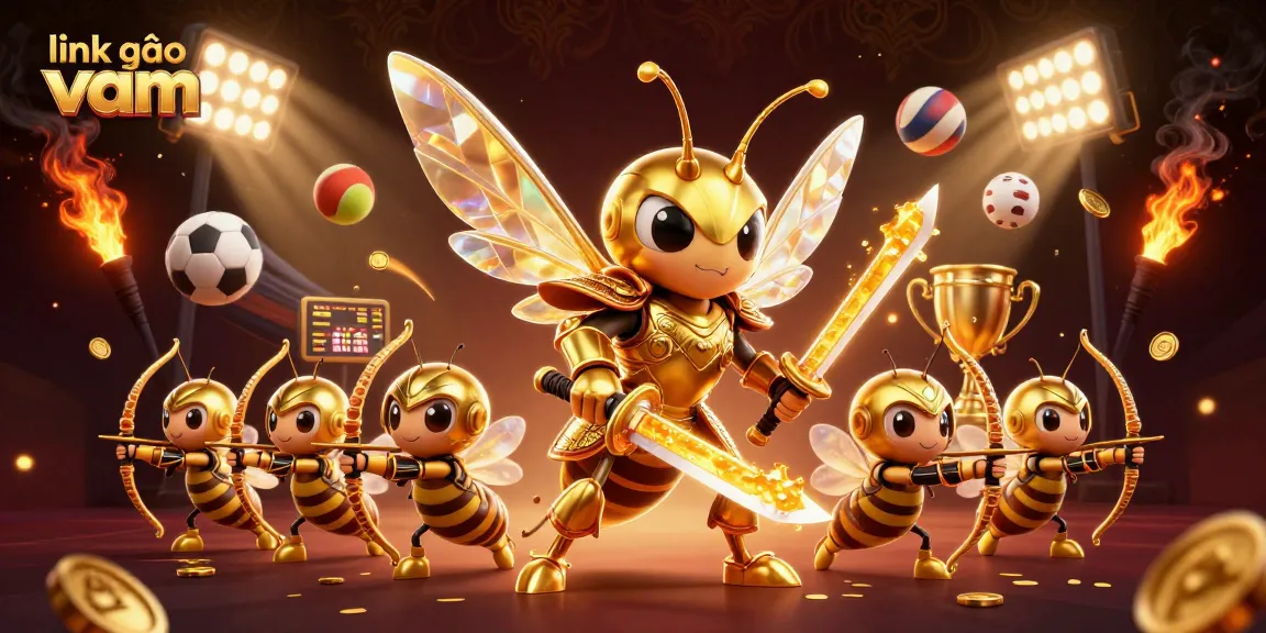 Experience the exhilarating world of link vào vmax with dynamic sports and gambling elements in a vibrant illustration.