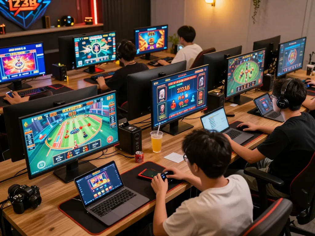 Players strategizing their next move while engaging in the 123B game during an online casino session.