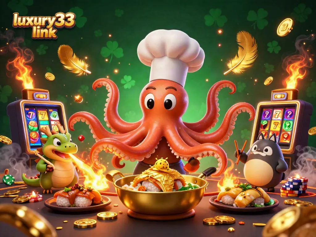 Tampilkan aksi bermain dengan luxury333 link, merasa keberuntungan dengan simbol slot dan koin emas di kasino.