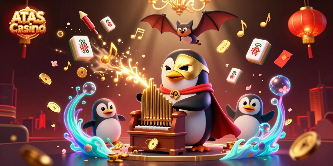 Experience wins at ATAS Casino with a lively 3D illustration of a themed gaming scene.