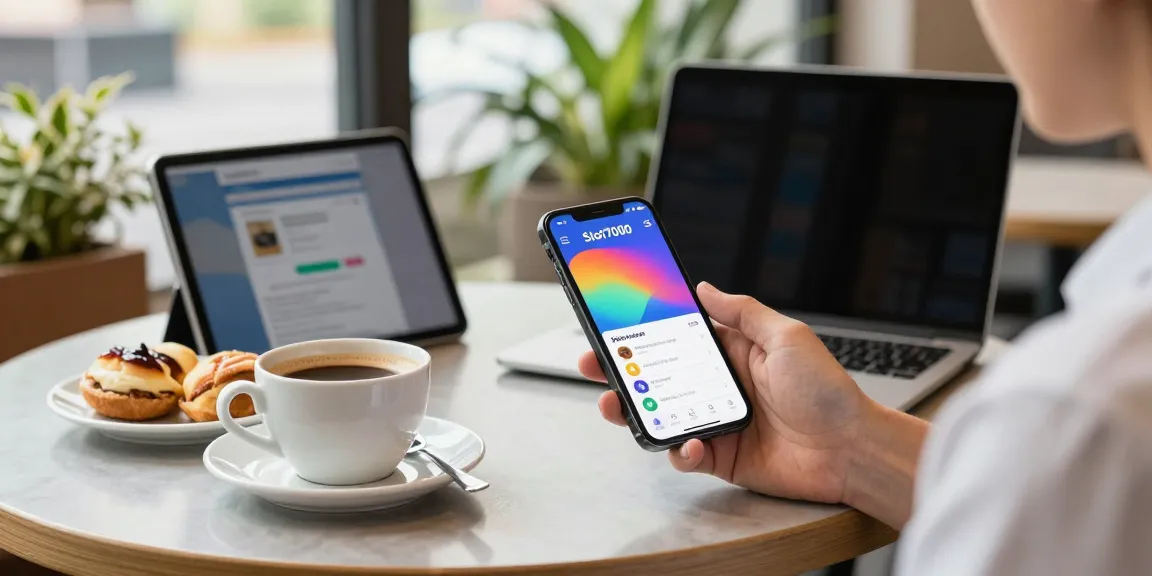 Explore the Slot7000 app on a smartphone, highlighting seamless access and modern design.