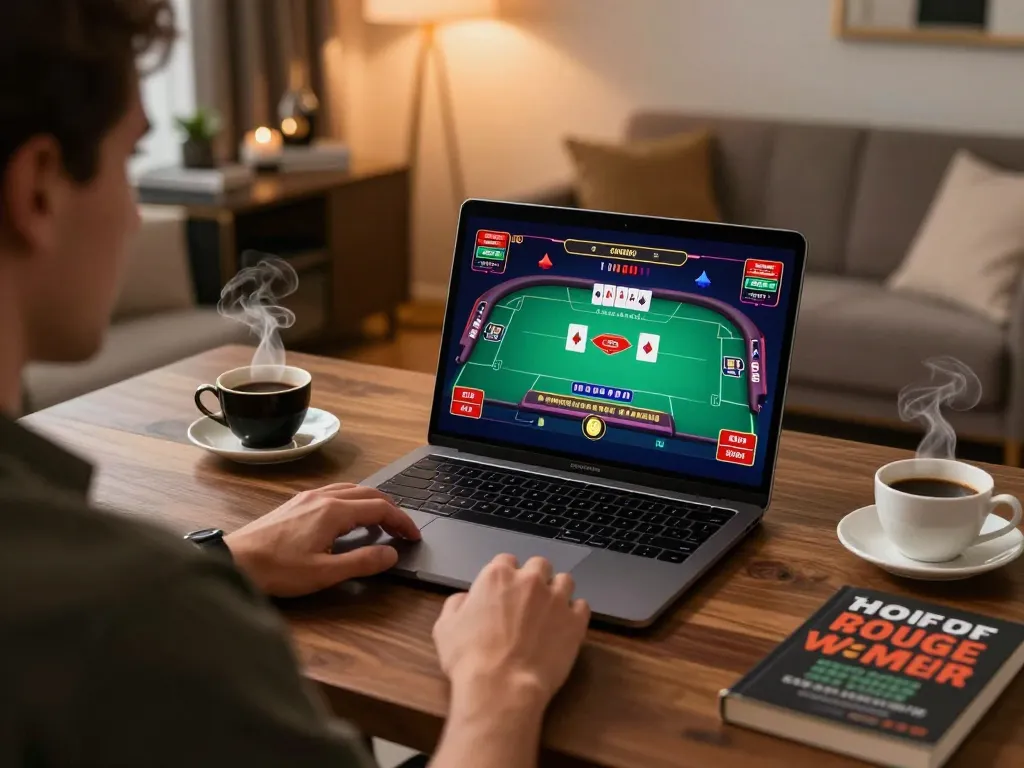 Engaged player enjoying live dealer poker on cm88 website with strategic betting insights.