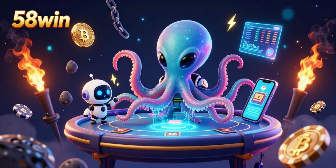 Engage with 58win's exciting universe of gaming while exploring holographic poker tables and crypto elements.