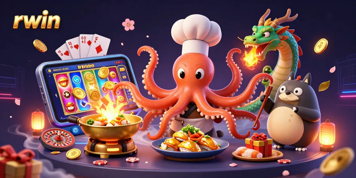 rwin engaging players in a vibrant slot game scene with dynamic characters and exciting gaming elements