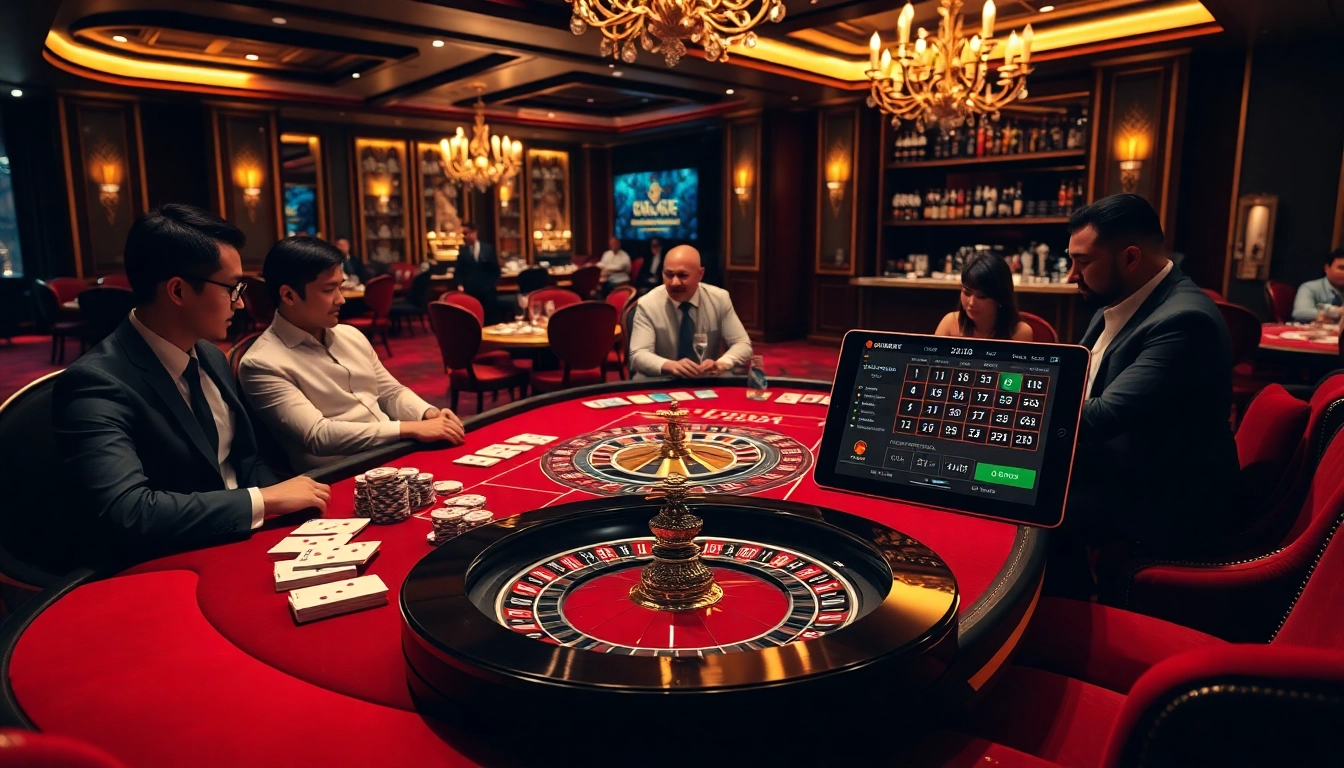 Experience excitement at lc88 with a luxurious baccarat table surrounded by elite players.
