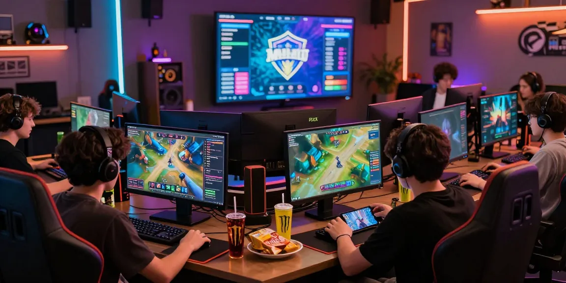 Diverse players enjoying Mahajitu gaming experience in a vibrant lounge.