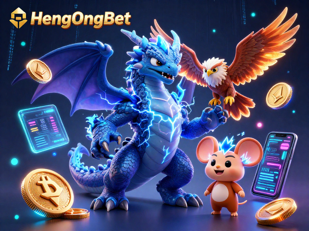 Engage with HengOngBet's dynamic crypto casino world featuring captivating characters and vivid elements.