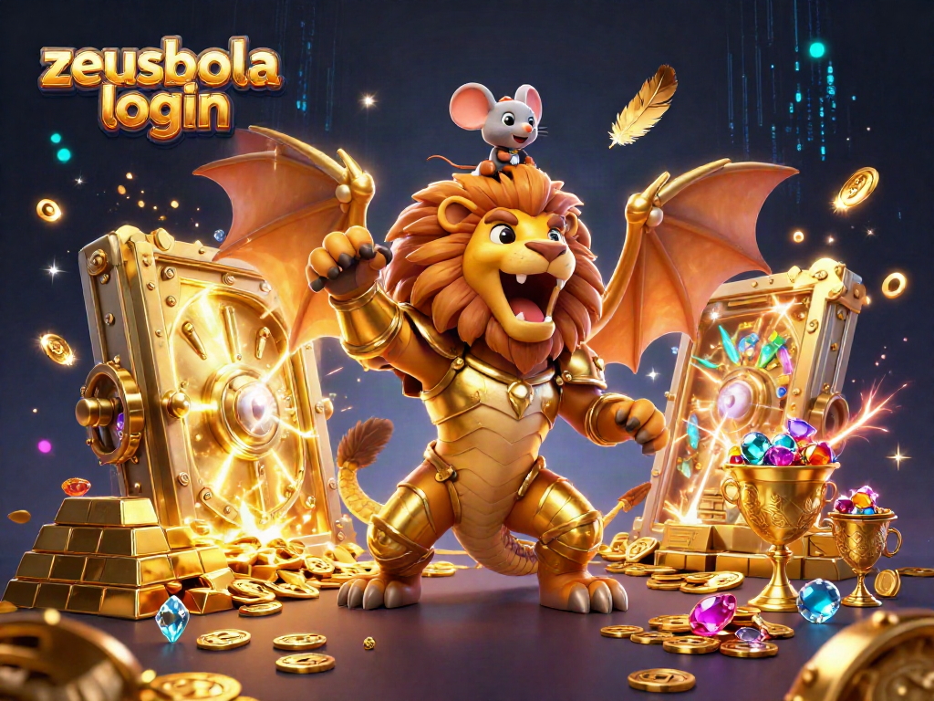 Join the action with zeusbola login, featuring a roaring chimera and treasures of the casino.