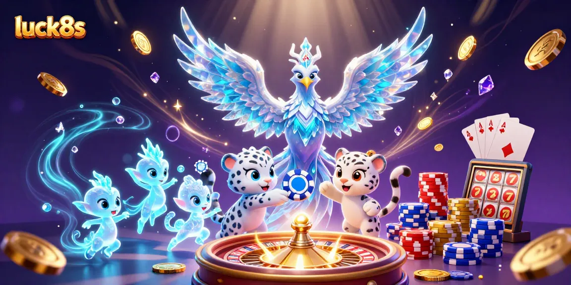 Experience the excitement at luck8s with dazzling casino elements and vibrant 3D characters.