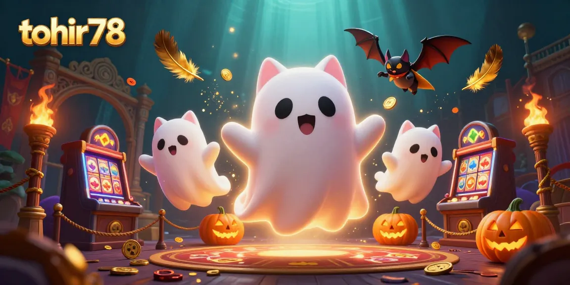 Menangkan jackpot di Tohir78 dengan karakter kucing hantu dan kelelawar dalam kasino.