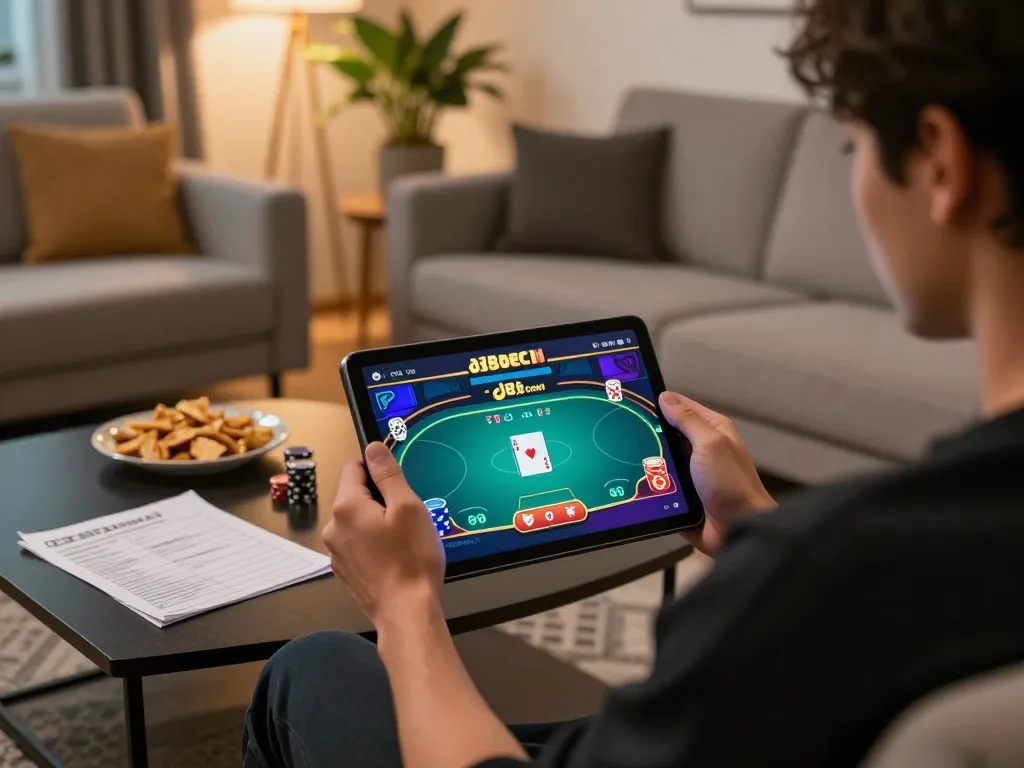 Engaging in online gaming on 88bet com, showcasing a vibrant poker game.