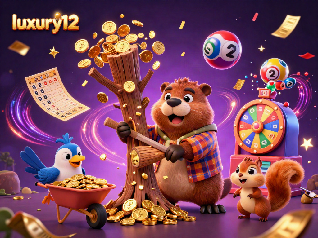 Kumpulkan koin emas dengan luxury12 bersama beaver, burung, dan tupai yang berinteraksi dengan elemen perjudian.