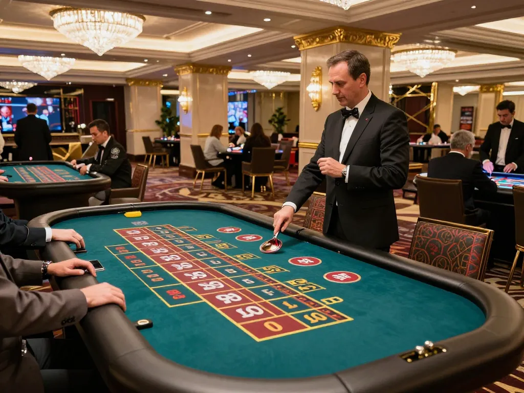Players placing bets at SC88 roulette table in a luxurious casino setting