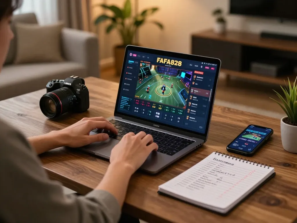 การมีส่วนร่วมกับอินเทอร์เฟซการเล่นเกมออนไลน์ของ FAFA828 จากการตั้งค่าที่บ้านที่สะดวกสบาย