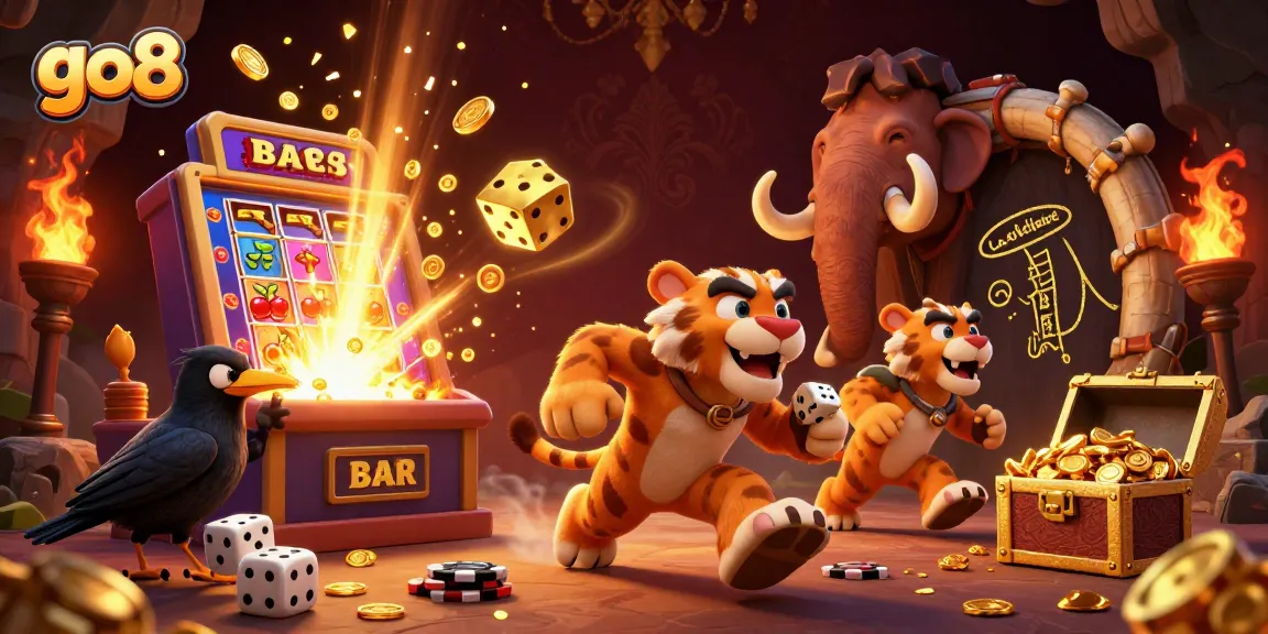 Experience thrilling jackpot wins at GO8's lively casino adventure.
