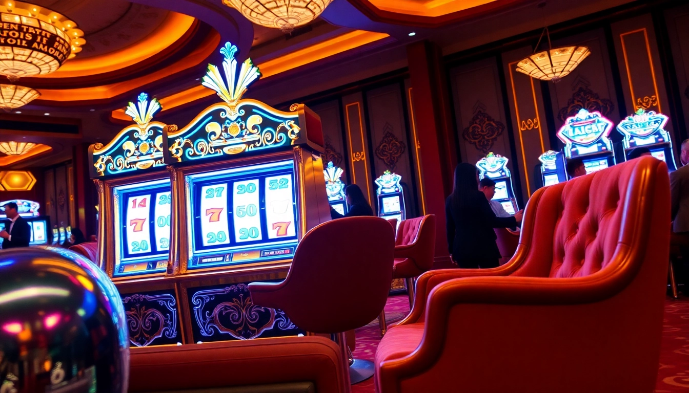 Play your favorite qqmacan slot at a luxurious casino filled with excitement and vibrant atmosphere.