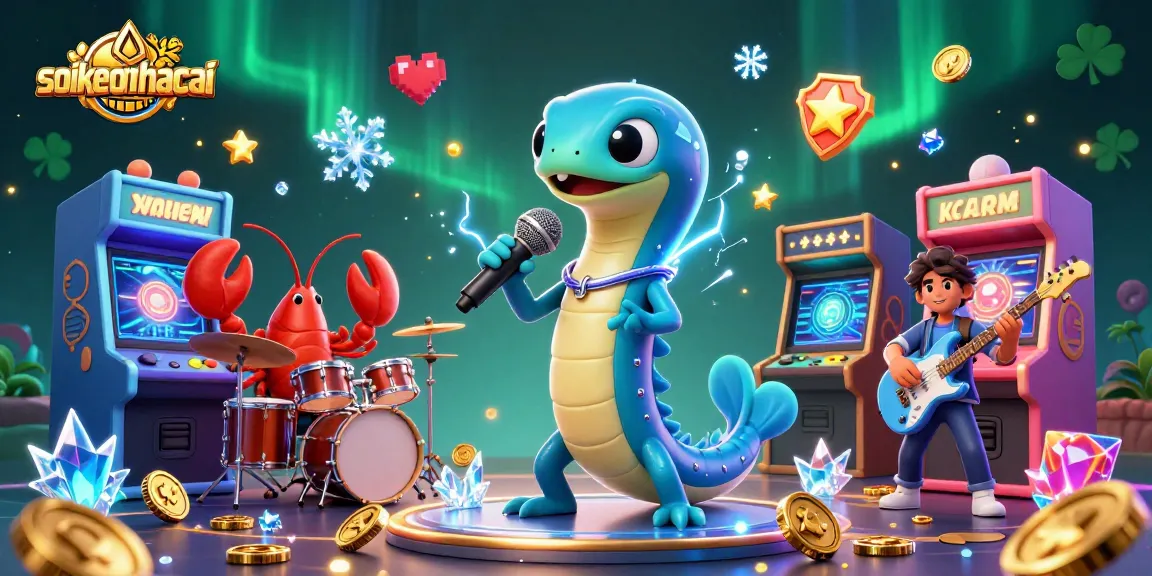 Experience fun with soikeonhacai in a vibrant underwater casino featuring a DJ electric eel and band.