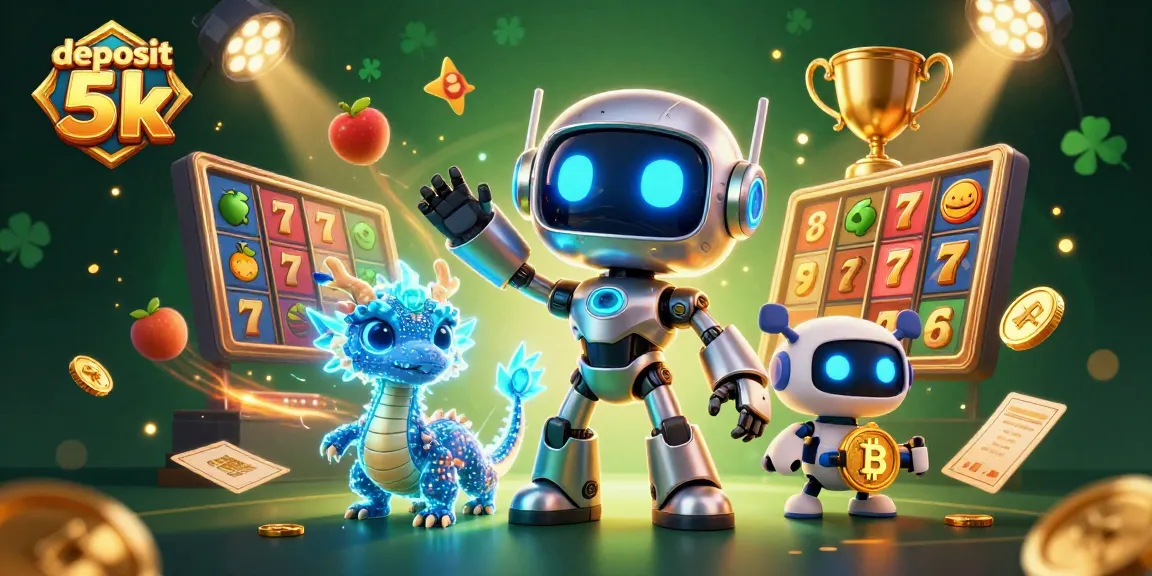 Experience thrilling wins with deposit 5k in this vibrant 3D casino illustration.
