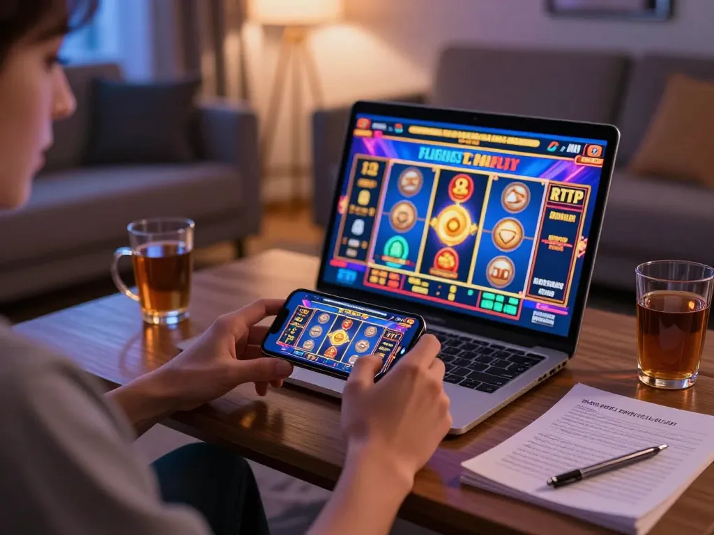 Experience the thrill of link gacor slots on your mobile device in a cozy setting.