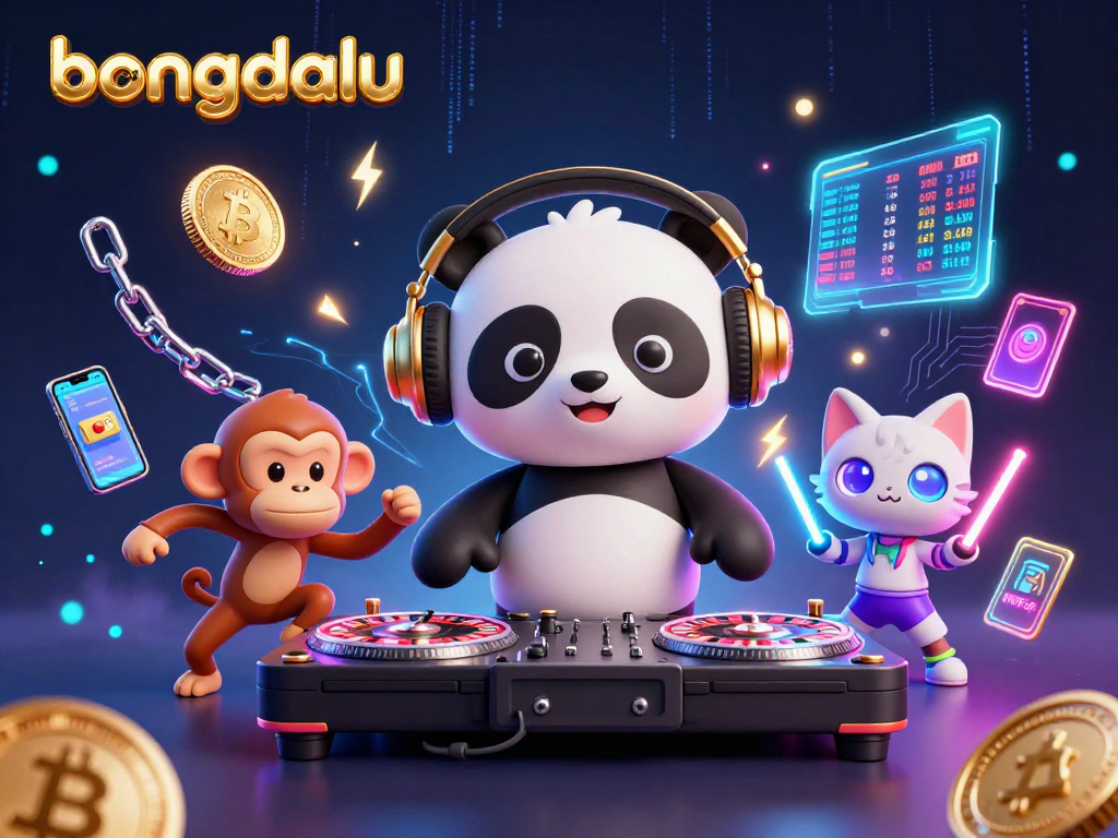 Experience thrilling gameplay with bongdalu as DJ panda spins roulette wheel turntables!