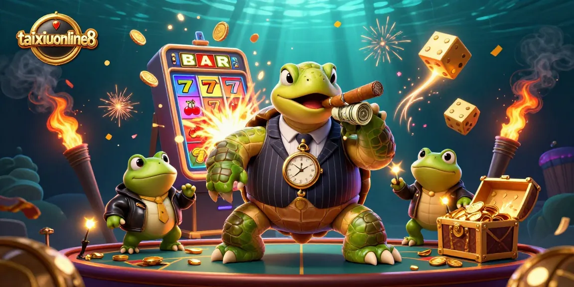 Experience thrilling gameplay at taixiuonline8 featuring 3D cartoon characters and dynamic casino elements.