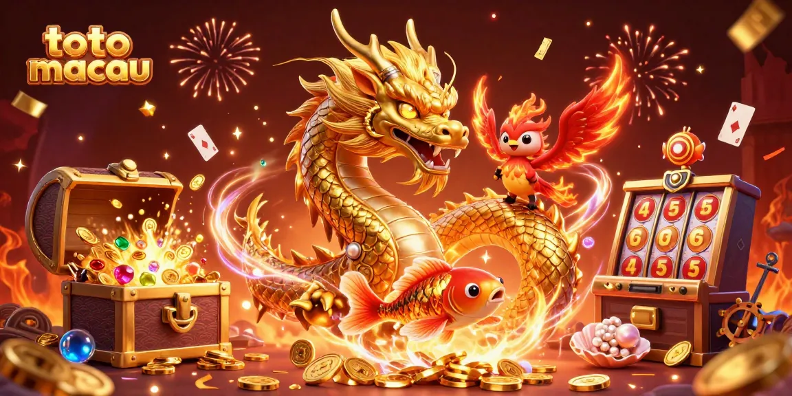 Experience thrilling wins at toto slot macau featuring mythical dragon, phoenix, and treasure-filled slots.