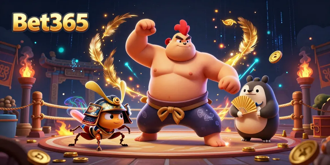 Experience thrilling bets with Bet365 in a vibrant, dynamic animated casino scene.