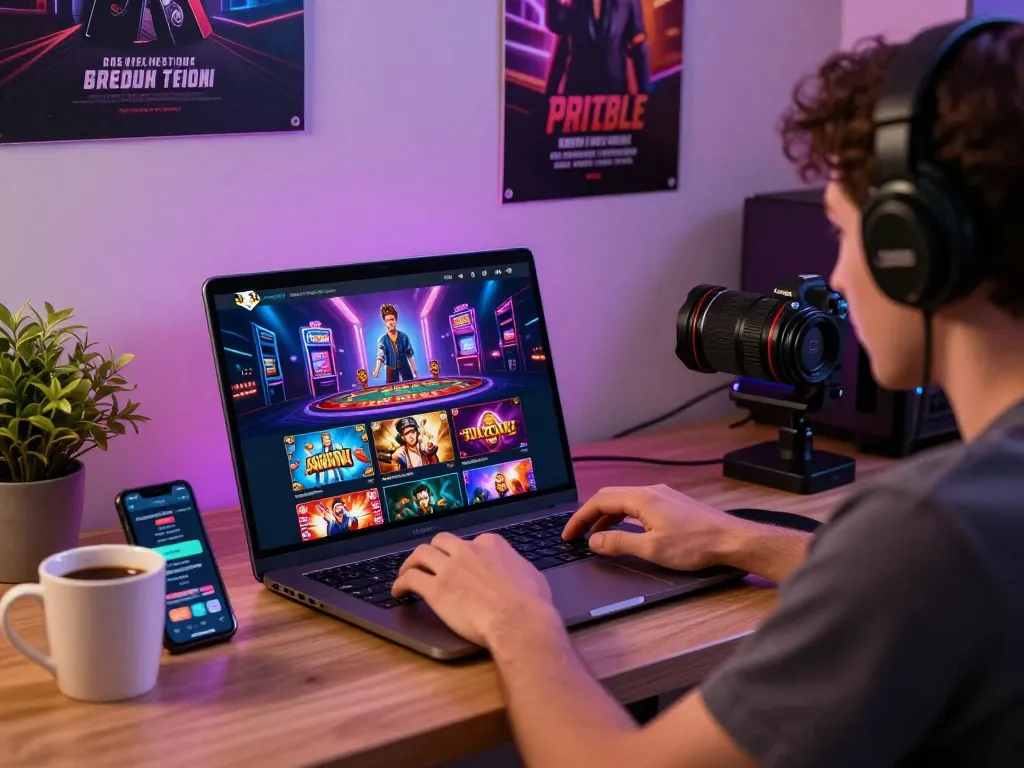 Engaging gaming setup highlighting 88aa platform features with vibrant interface.