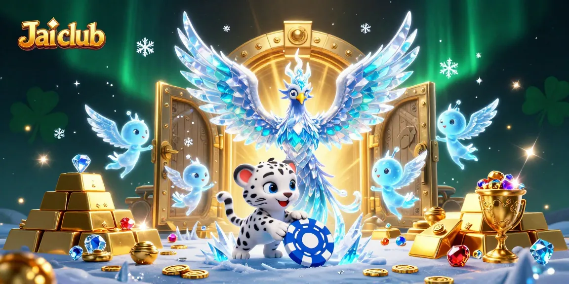 Experience exceptional gameplay on Jai club with a joyful snow leopard, ice phoenix, and glowing sprites.