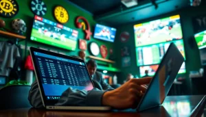 Engage with Sports Betting by analyzing live odds in a vibrant betting environment.