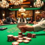 Engaging Blackjack Casino gameplay with players enjoying a vibrant card game experience.