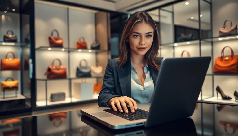 레플리카쇼핑몰에서 고퀄리티 제품을 탐색하는 여성의 모습