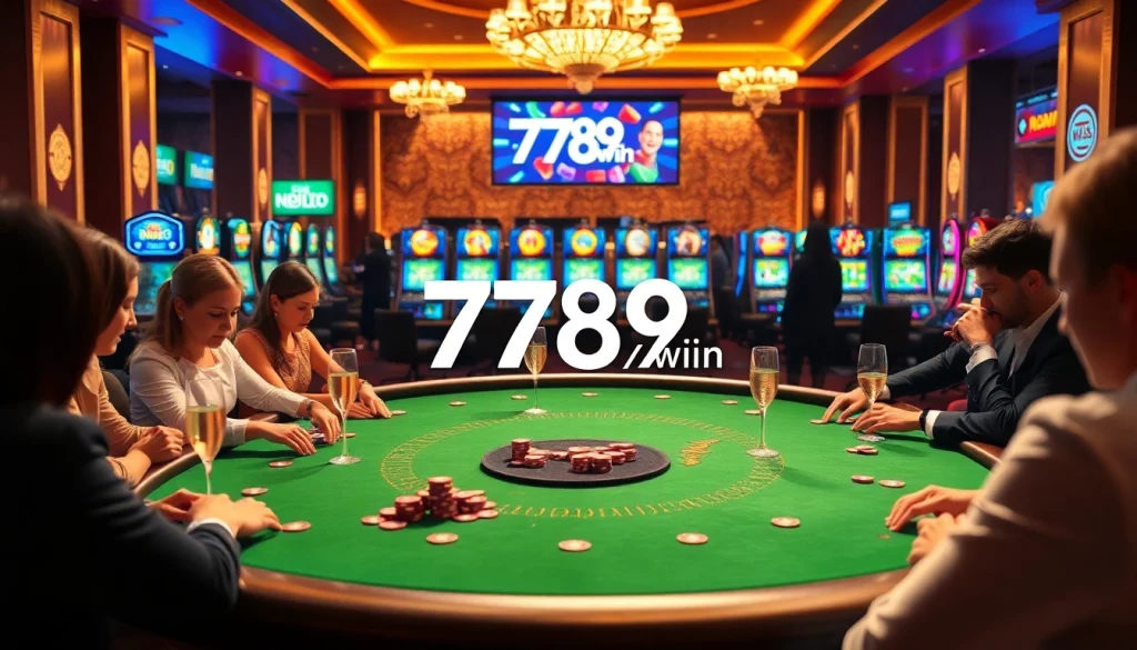 Experience the thrill of 789 win while playing poker in a luxurious casino setting.