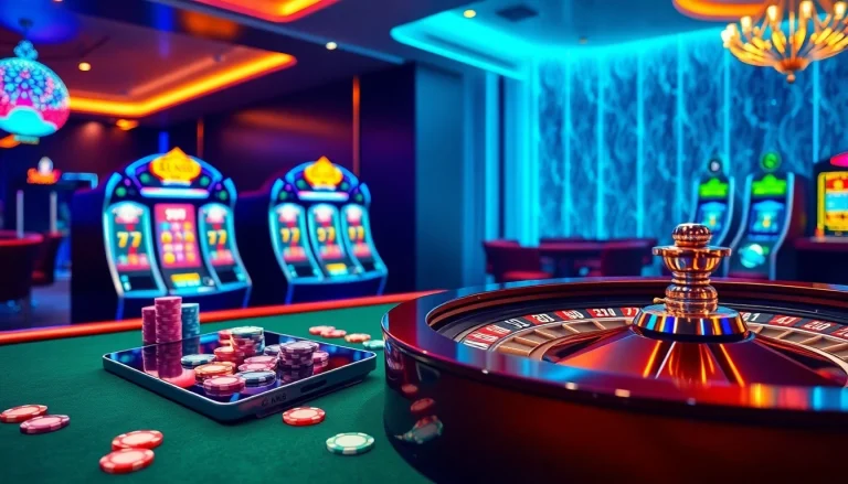 Exciting online gambling scene at https://mk8th.net/, featuring roulette, slots, and digital betting interfaces.