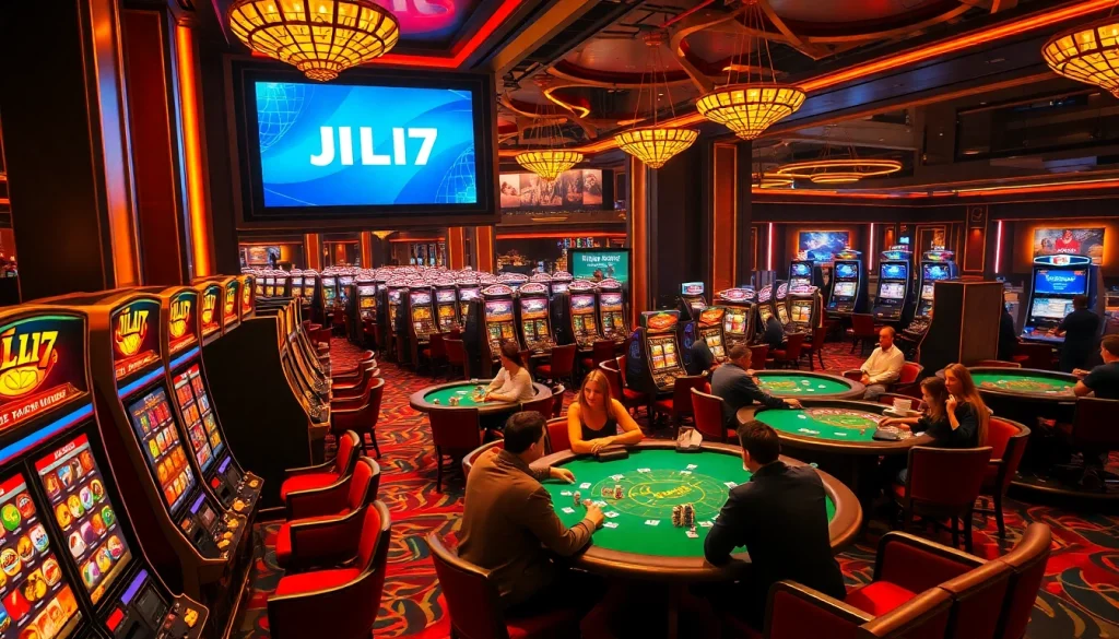 Experience the excitement of JILI7 with glamorous casino games and vibrant players.