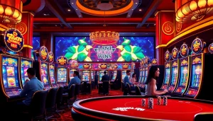 Experience the excitement of slot online terpercaya with thrilling games and vibrant casino ambiance.