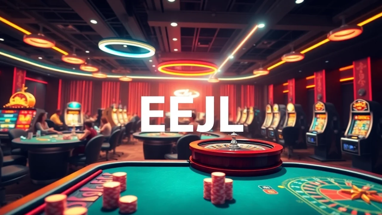 EEJL online casino atmosphere with vibrant gaming interface and engaging players.