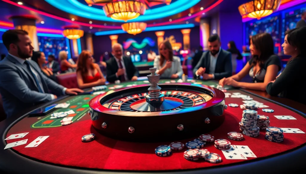 Experience the thrill at Man88's professional gaming tables with live roulette and poker action.