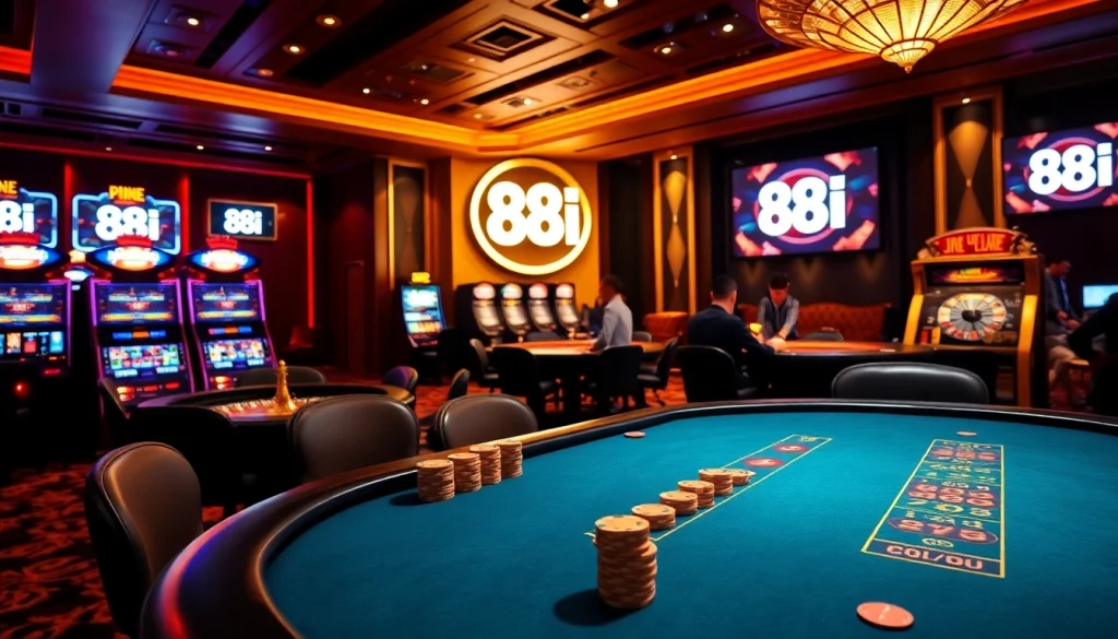 Experience thrilling gaming at 88i casino with vibrant tables and exciting slot machines.