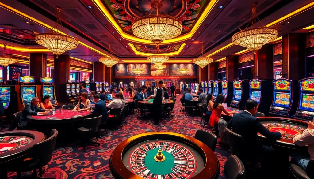 Players winning big at the luxurious DR88 casino, filled with excitement and betting action.