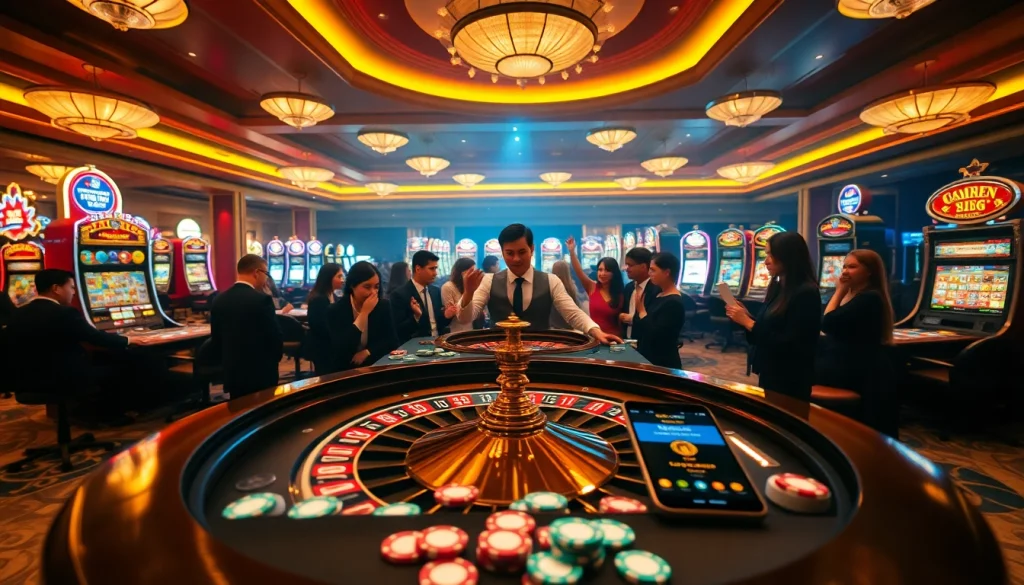 Betting at the roulette table in an elegant casino, featuring the excitement of https://gg88.mov/ with vibrant lights.